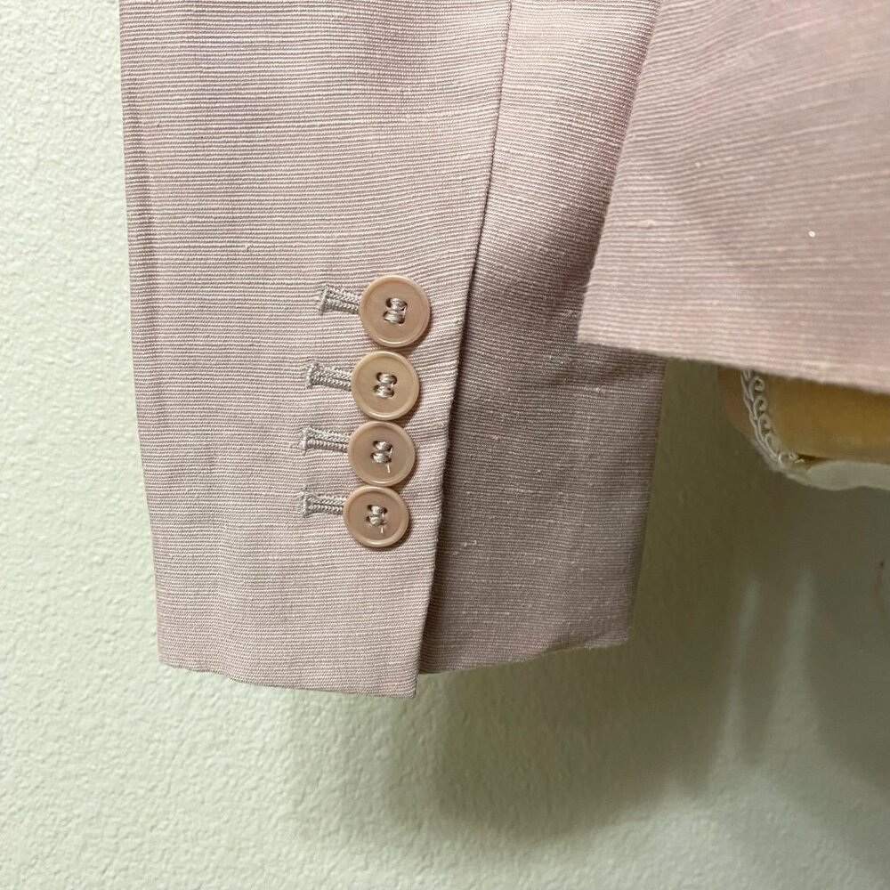 Talbots Linen Blend Pink Double Button Blazer - image 7